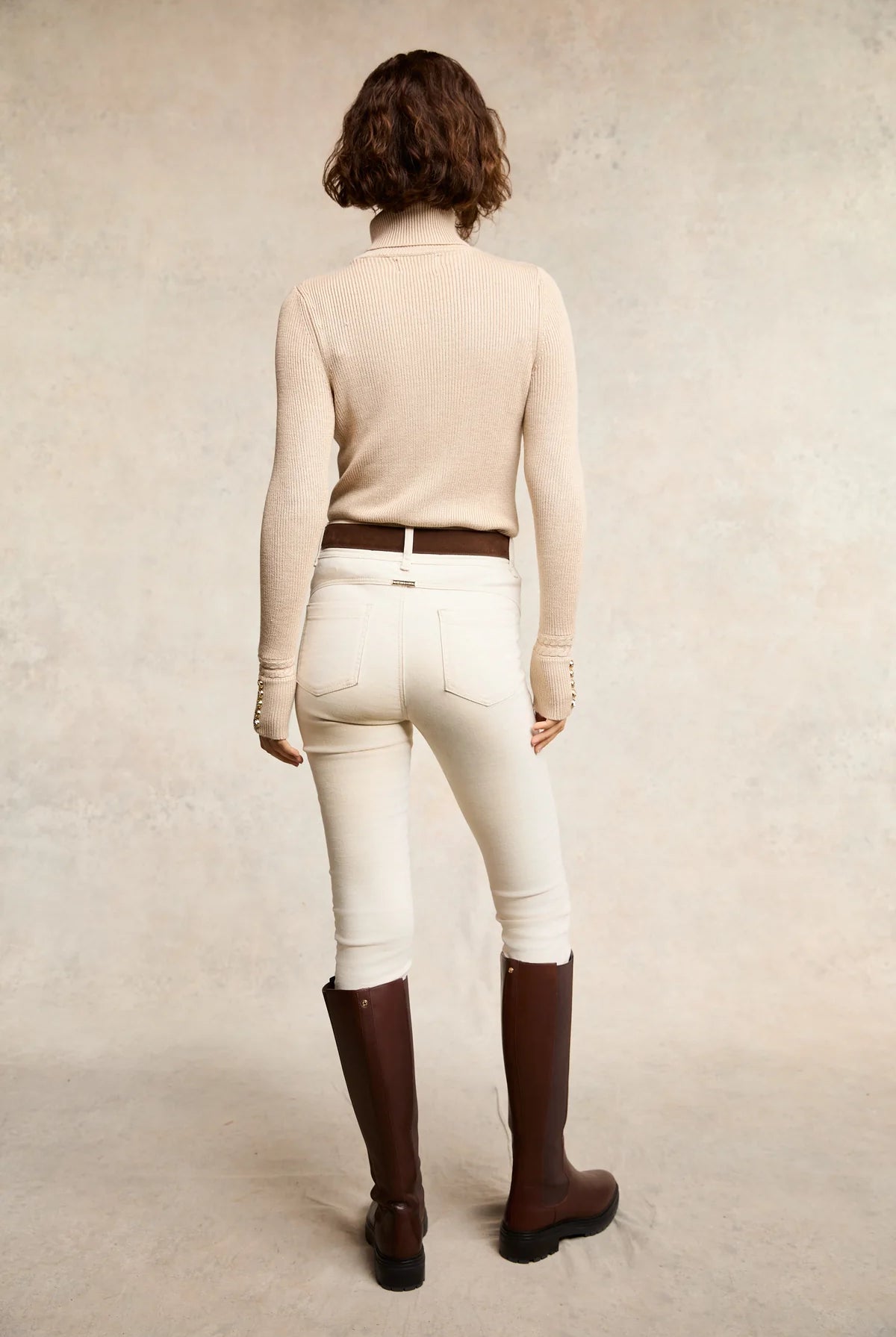 Holland Cooper Jodhpur Jean in Hunter Green #Colour_Oatmeal