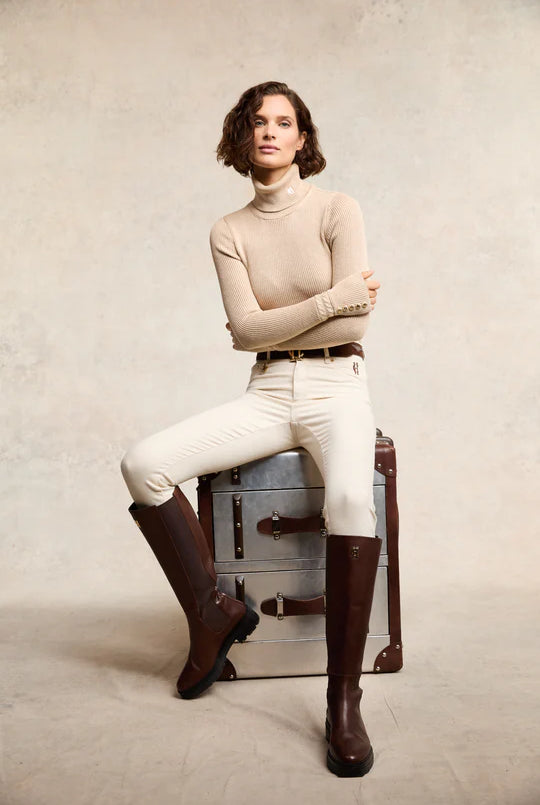 Holland Cooper Jodhpur Jean in Hunter Green #Colour_Oatmeal