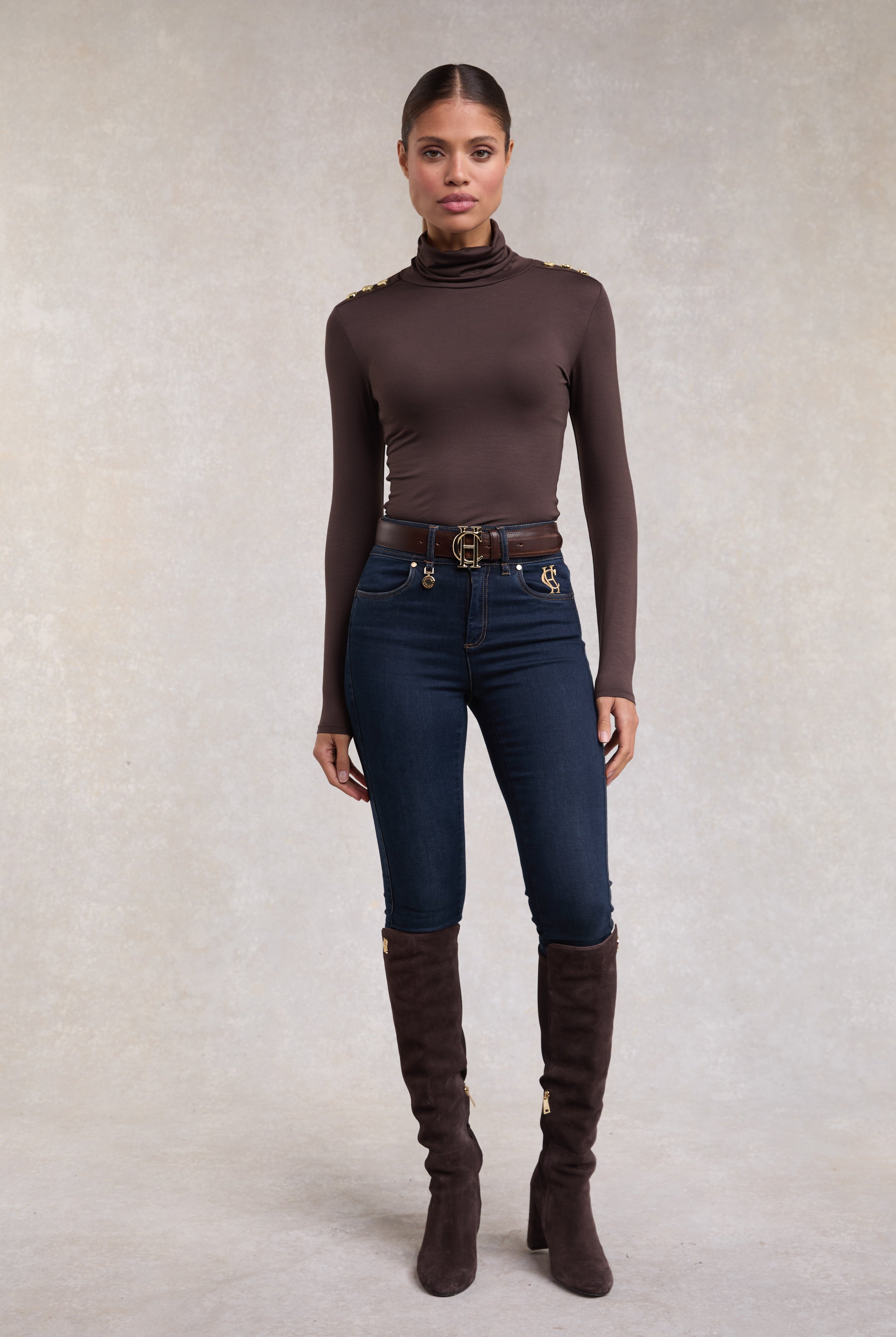 Essential Roll Neck - coffee - L - View 97