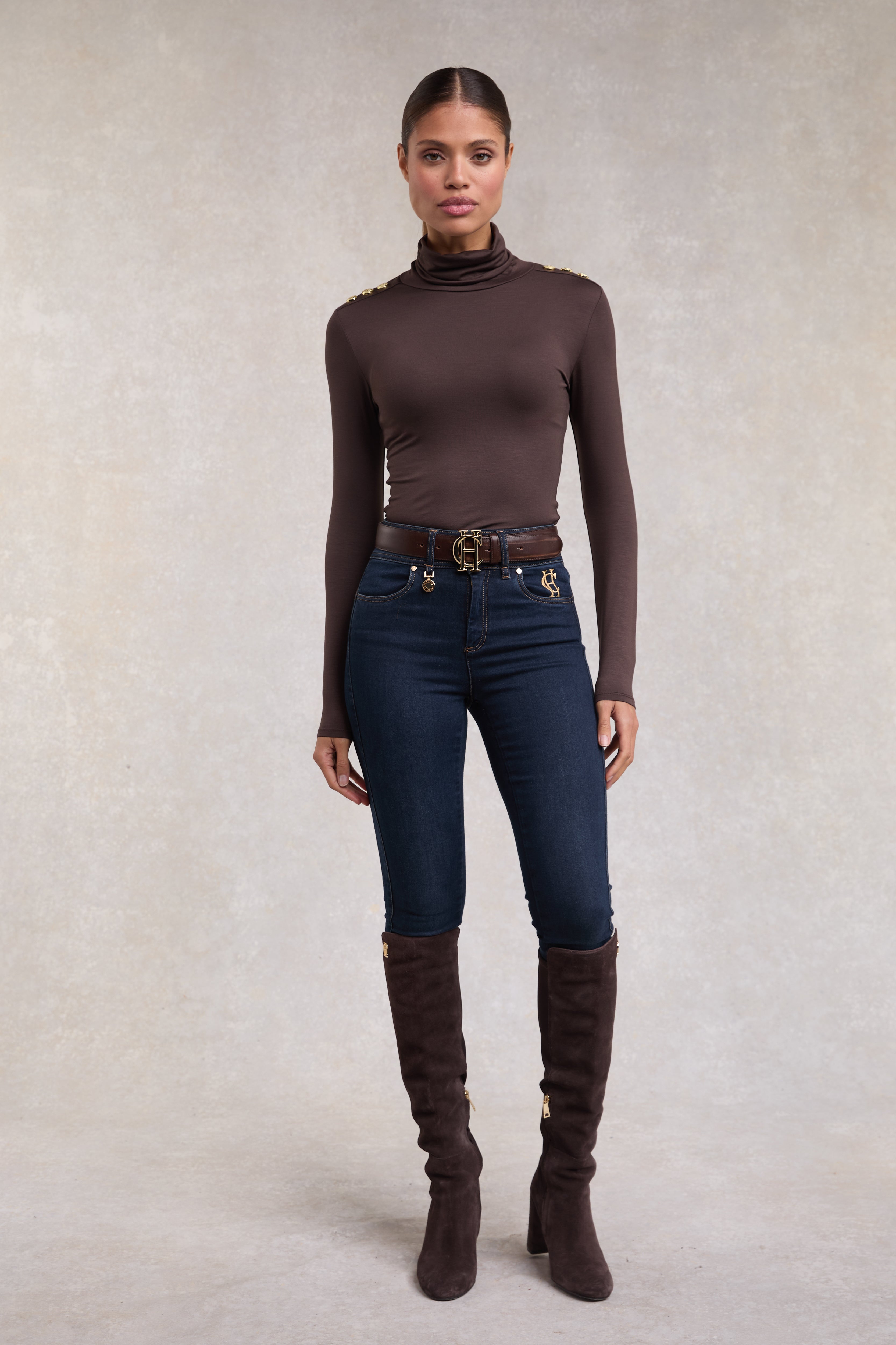 Essential Roll Neck - coffee - L - View 97