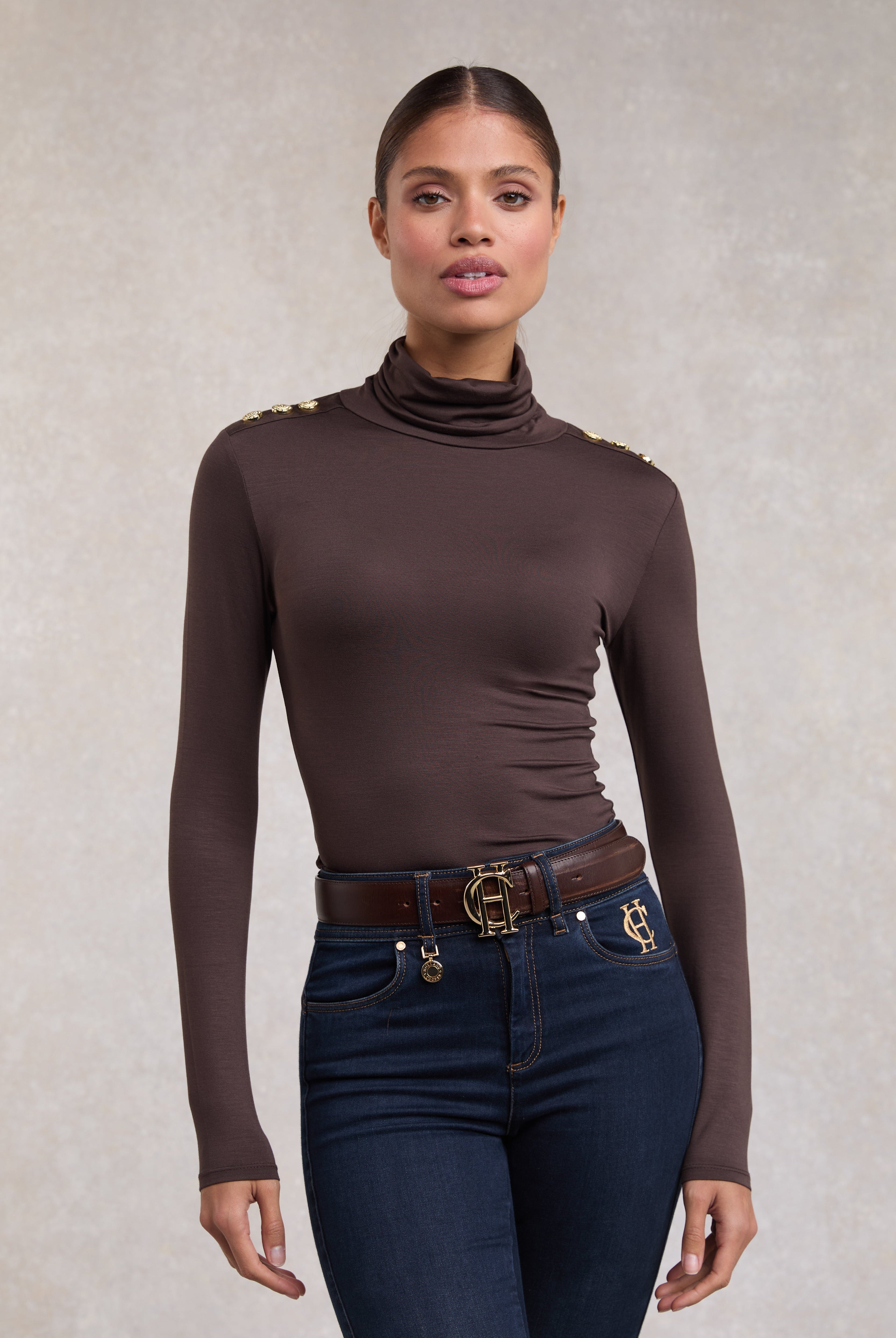 Essential Roll Neck - coffee - L - View 93