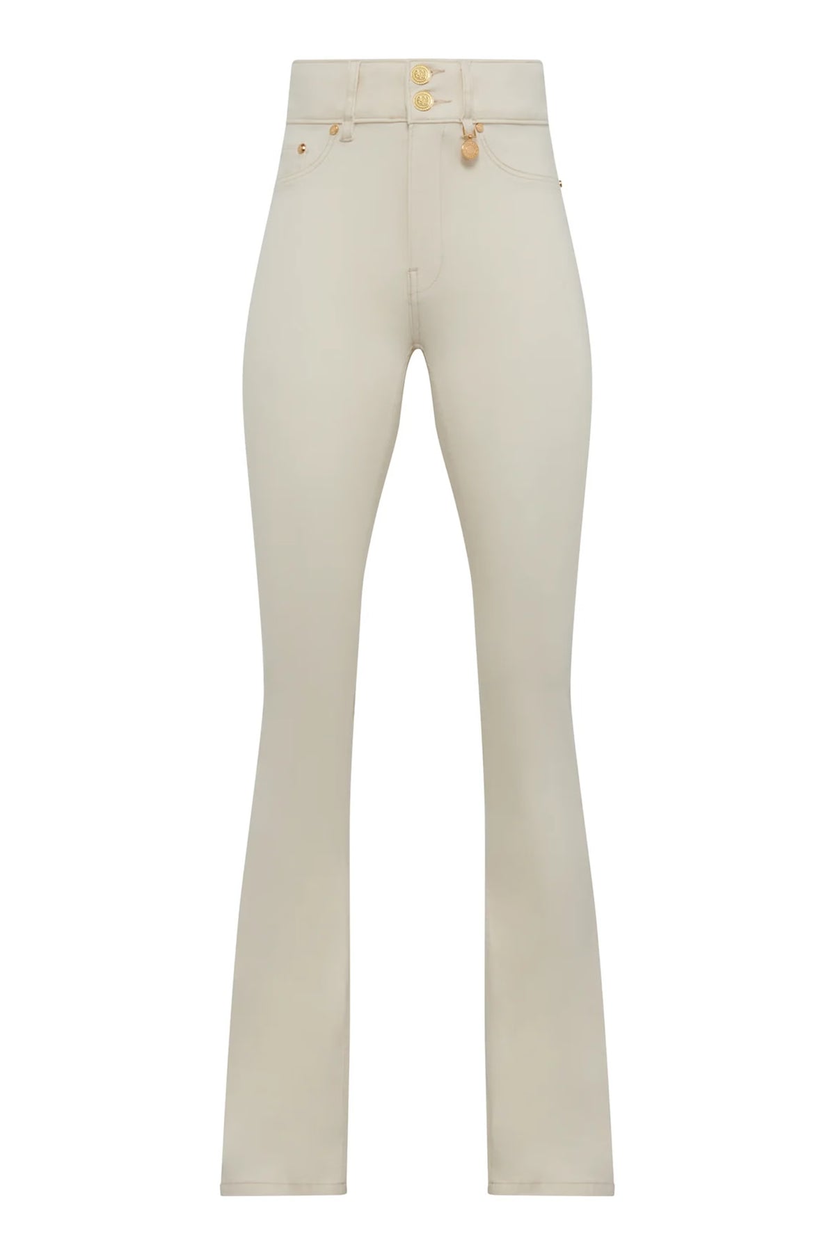 Holland Cooper High Rise Flared Jean #Colour_Oatmeal