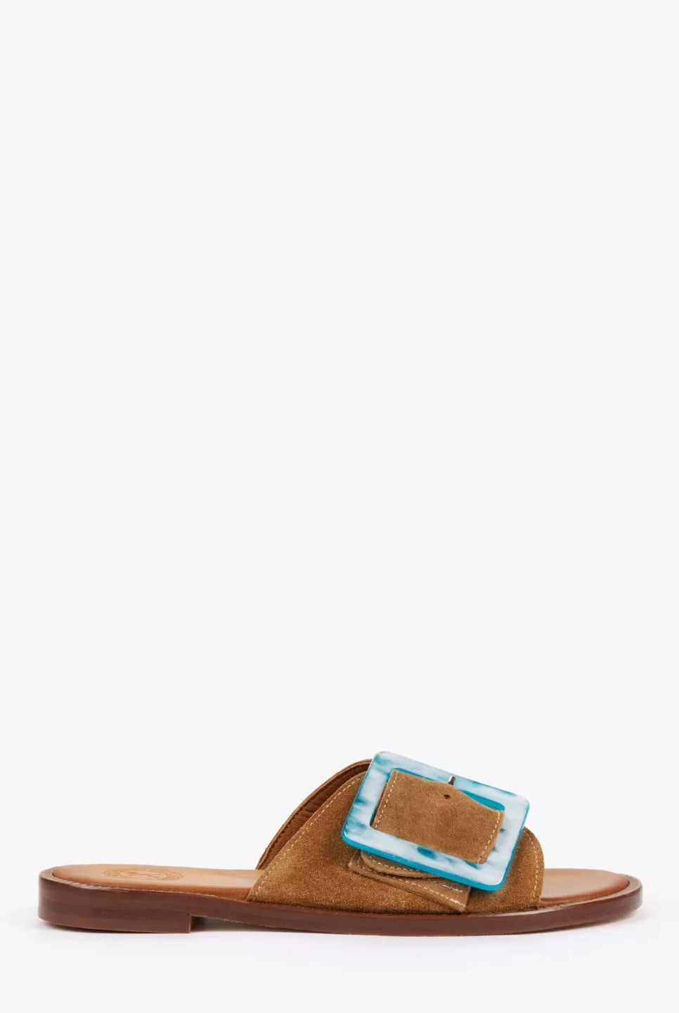 Penelope Chilvers Tan Biarritz Buckle Sandal #Colour_Tan