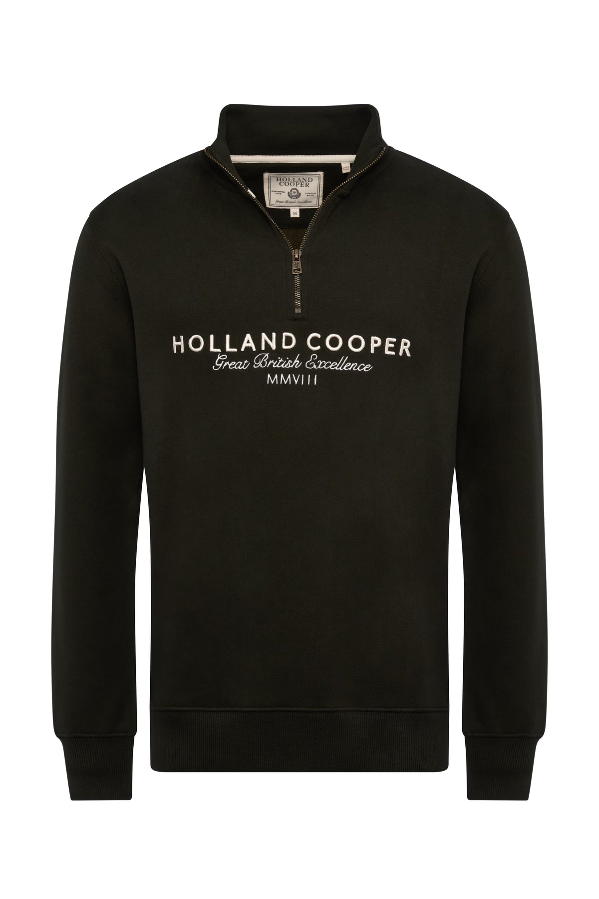 Holland Cooper Sporting Goods Zip Henley (Men's) #Colour_Racing Green
