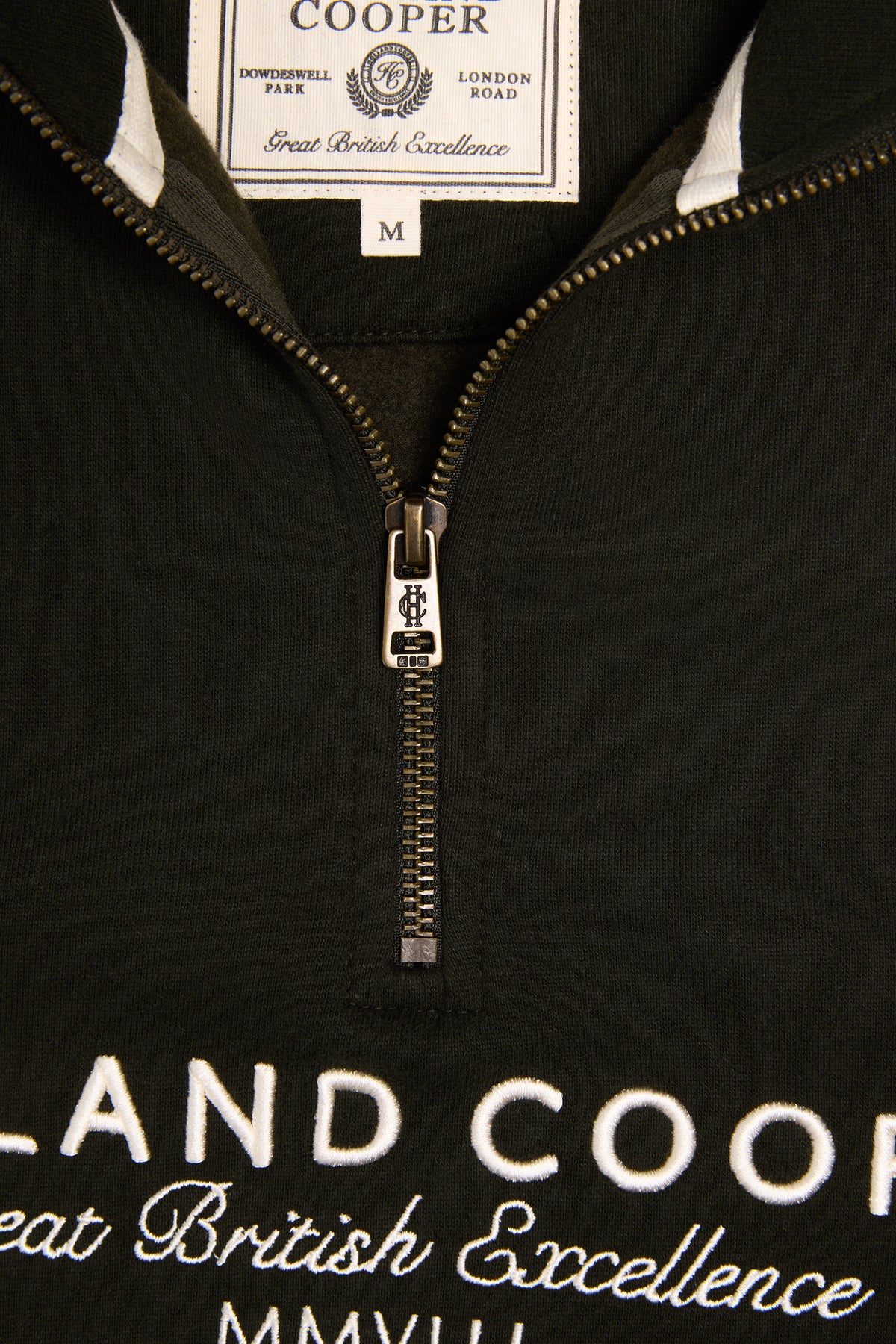 Holland Cooper Sporting Goods Zip Henley (Men's) #Colour_Racing Green