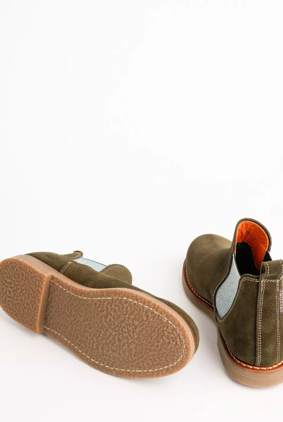 Penelope Chilvers Khaki/Turquoise Safari Suede Boot #Colour_Khaki/Turquoise