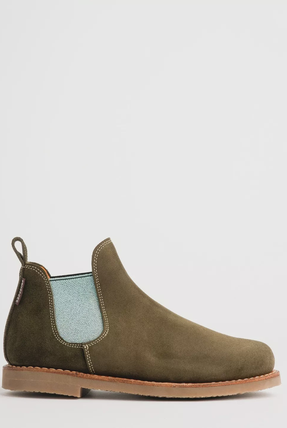 Penelope Chilvers Khaki/Turquoise Safari Suede Boot #Colour_Khaki/Turquoise
