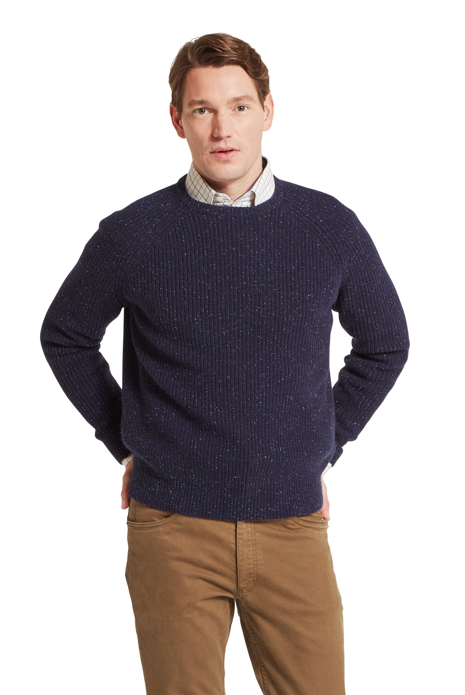 Schoffel Balmaha Crew Neck Jumper #Colour_Blueberry