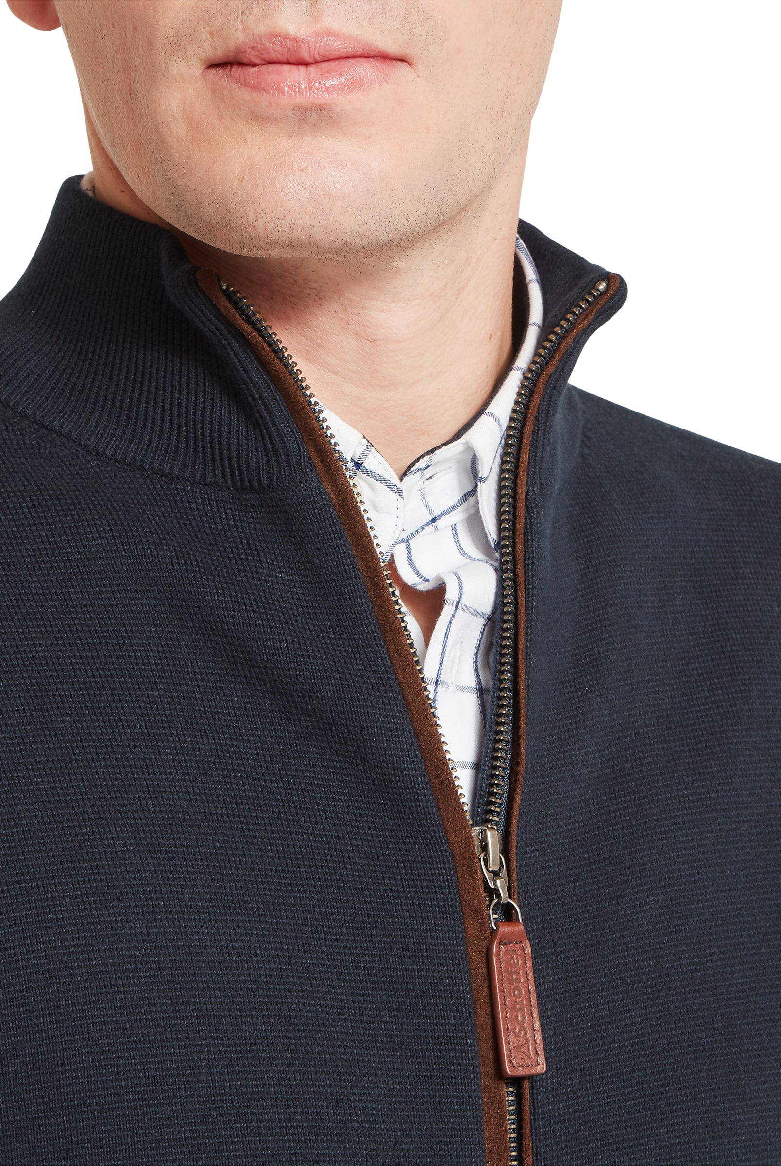Schoffel Marlow Full Zip Jumper #Colour_Navy