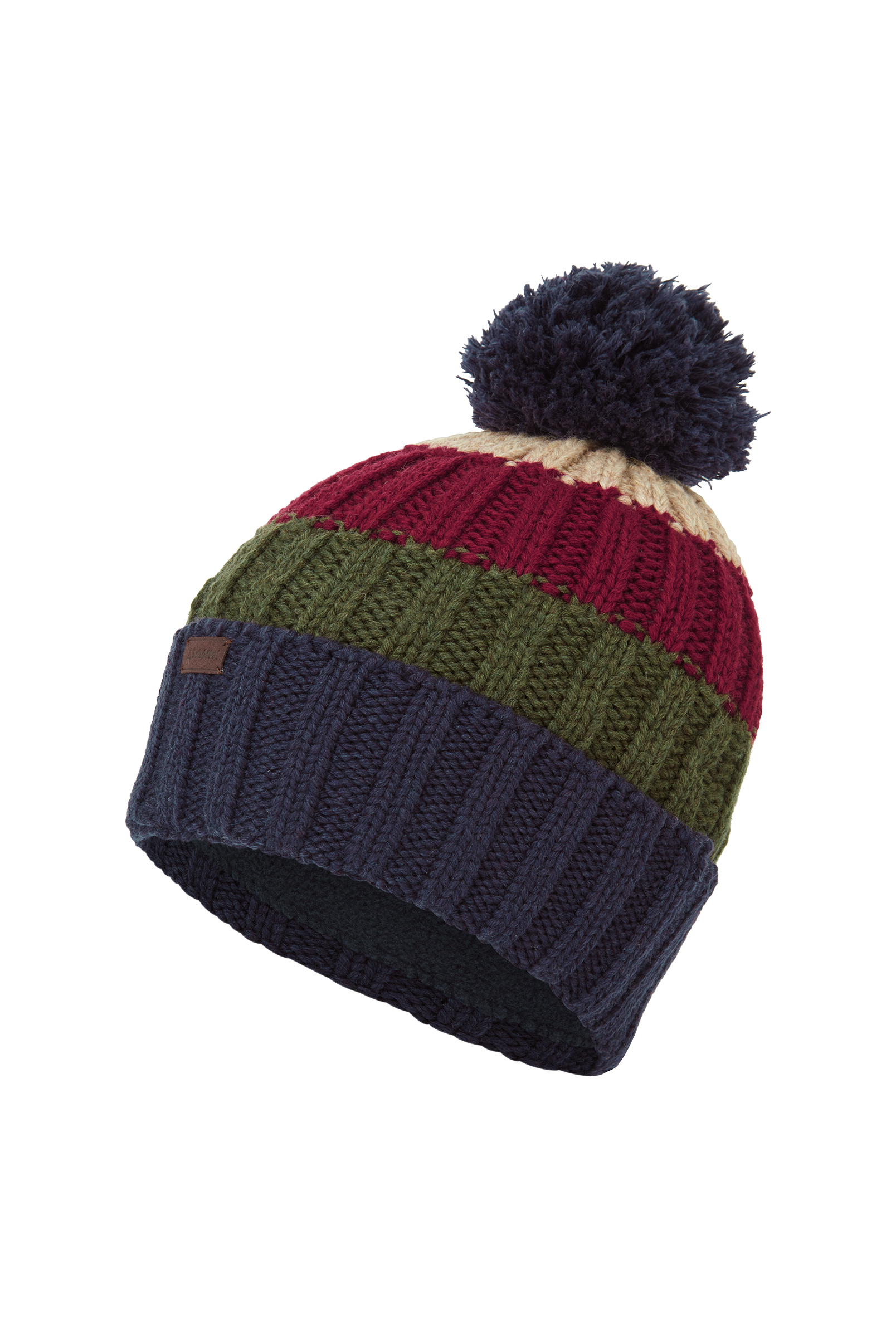 Schoffel Millford Bobble Hat #Colour_Navy/Dark Khaki Green
