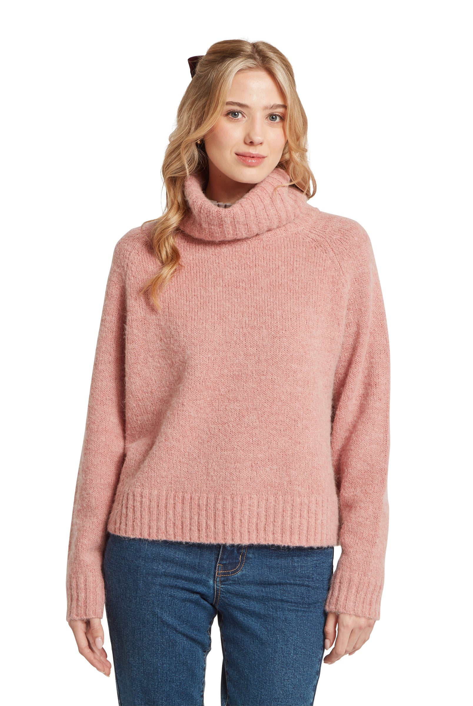Schoffel Sutton Roll Neck Jumper #Colour_Dusky Pink