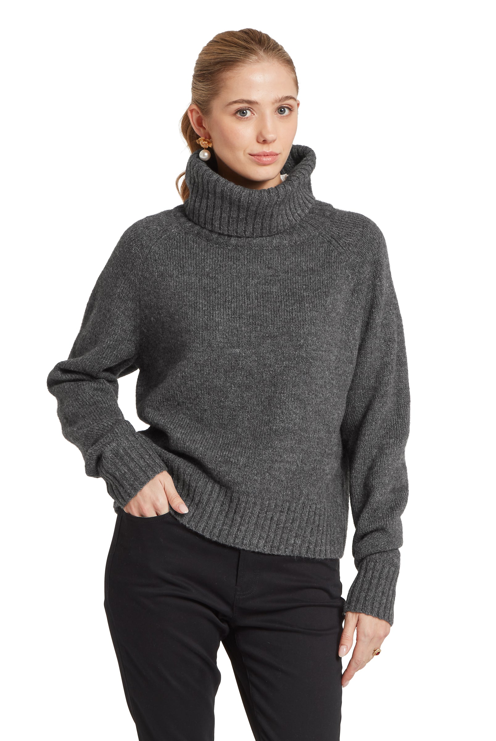 Schoffel Sutton Roll Neck Jumper #Colour_Charcoal
