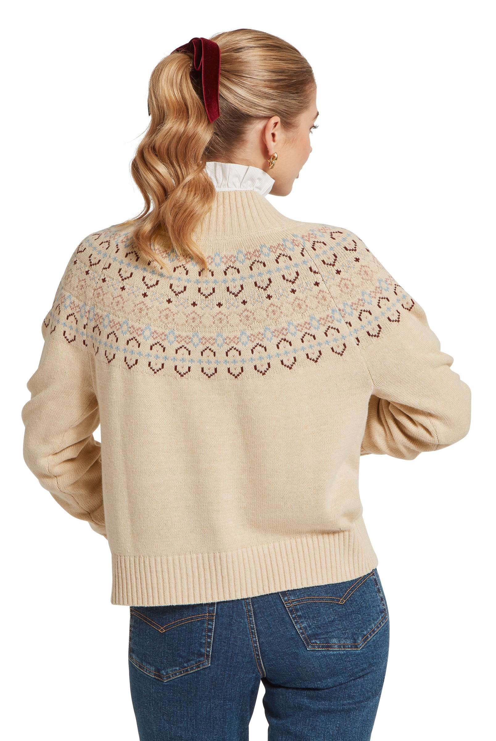 Schoffel Tresness Fairisle Jumper #Colour_Port/Lake