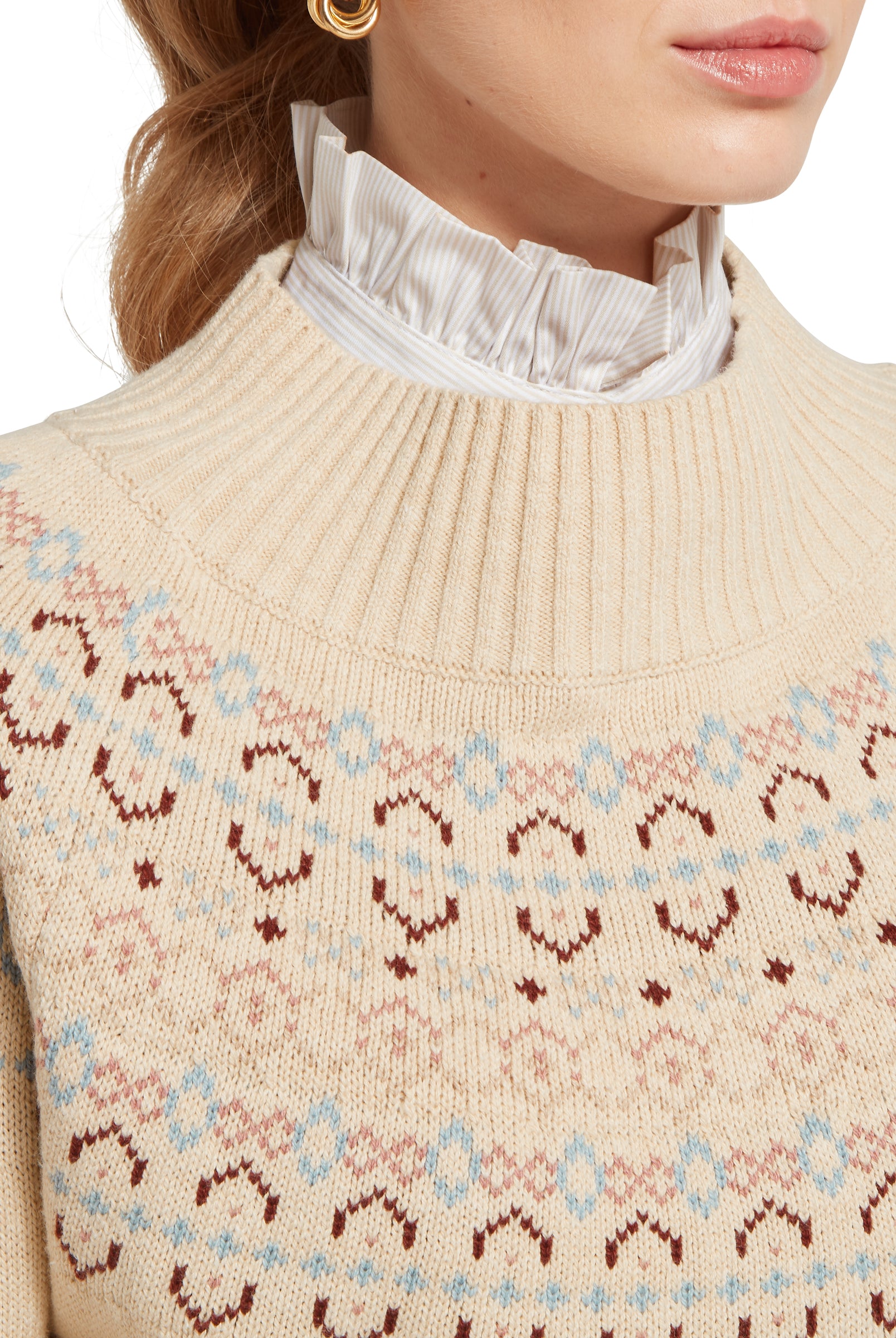 Schoffel Tresness Fairisle Jumper #Colour_Port/Lake