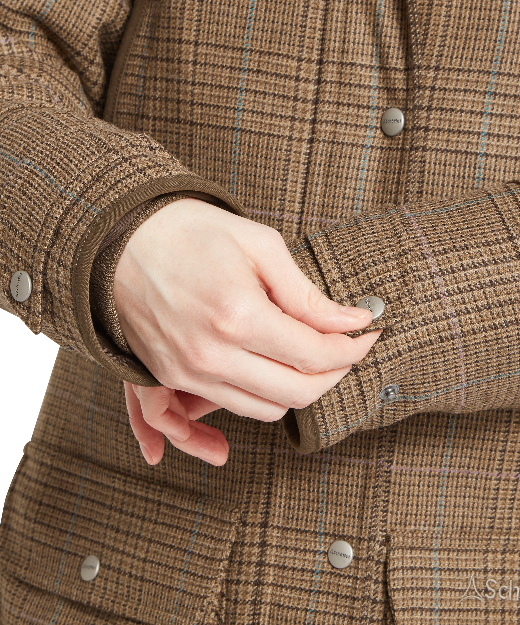 Schoffel Womens Ptarmigan Tweed Coat #Colour_Teviot Tweed