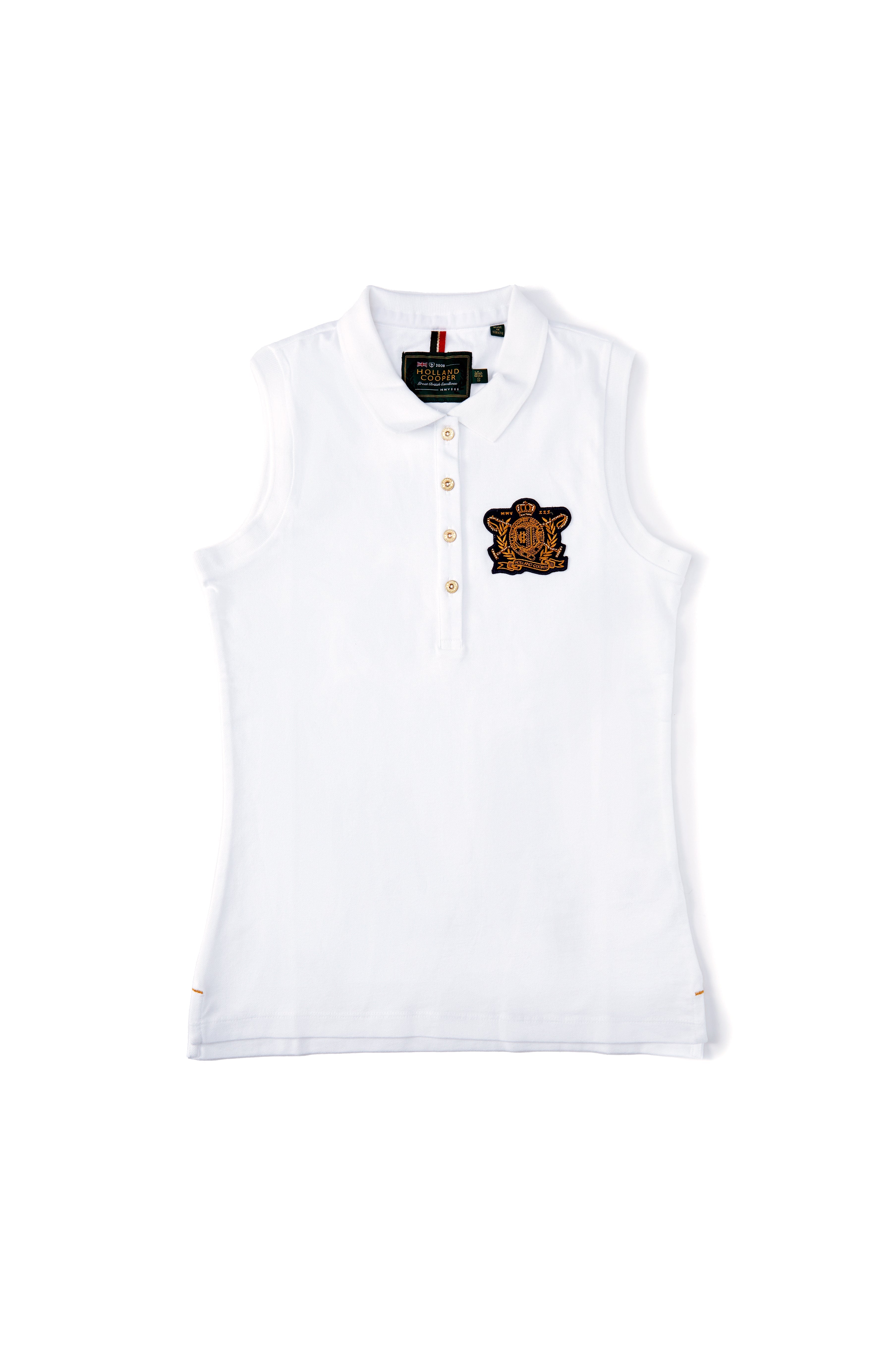 Sleeveless Polo - white - XL - View 72
