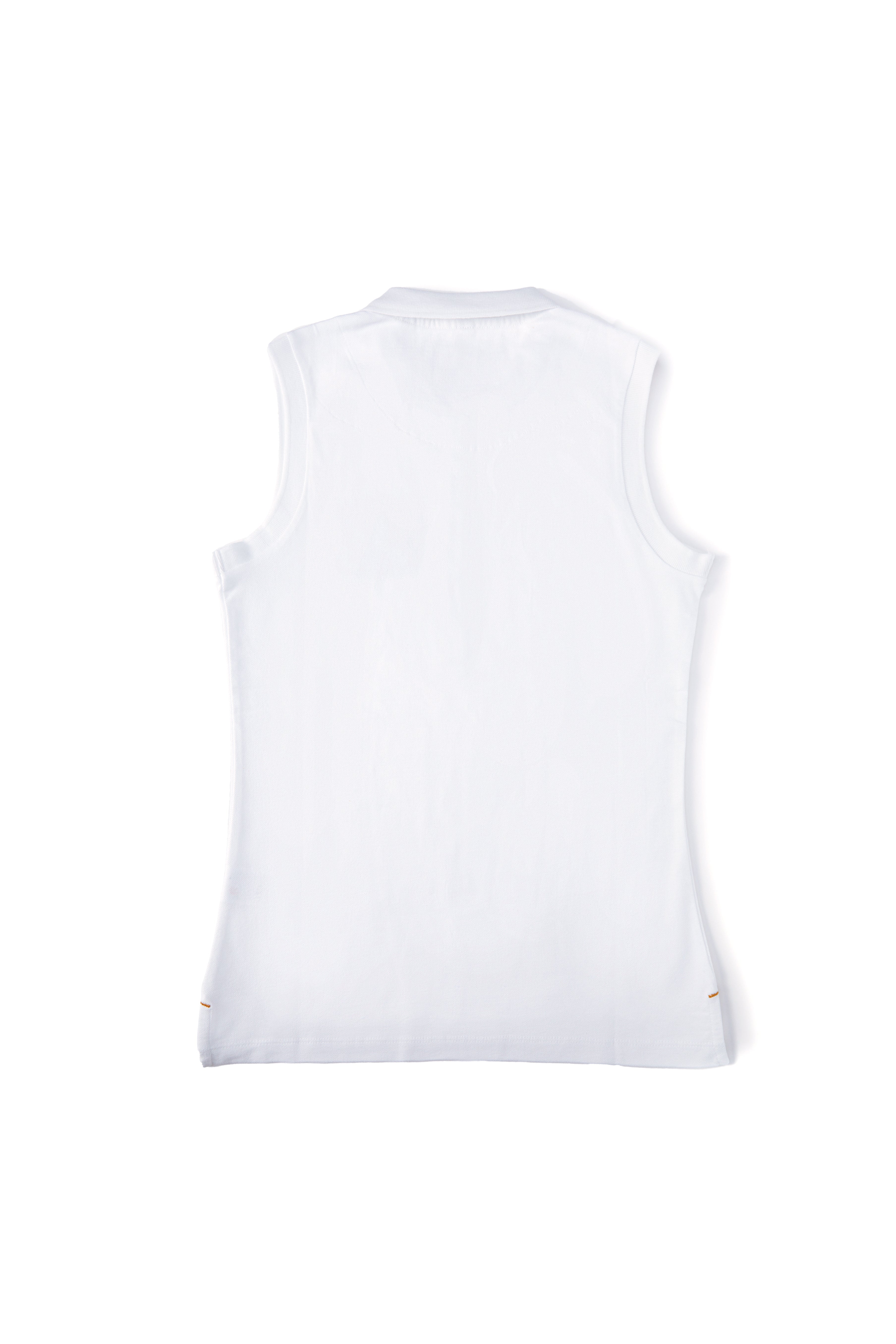 Sleeveless Polo - white - XL - View 75