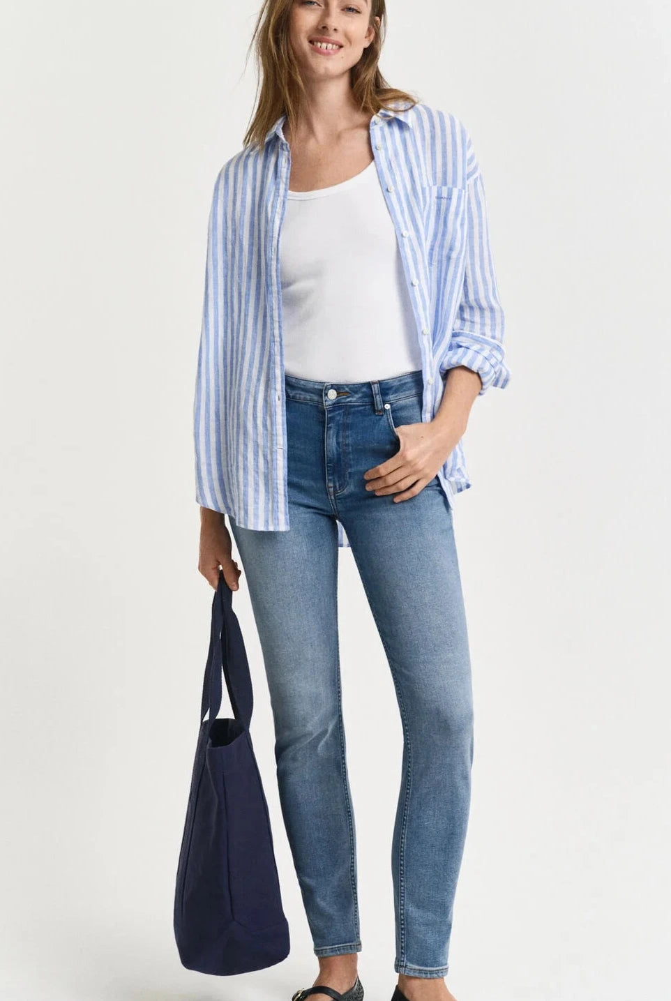 GANT Slim Stretch Jeans #Colour_Light Blue Worn In