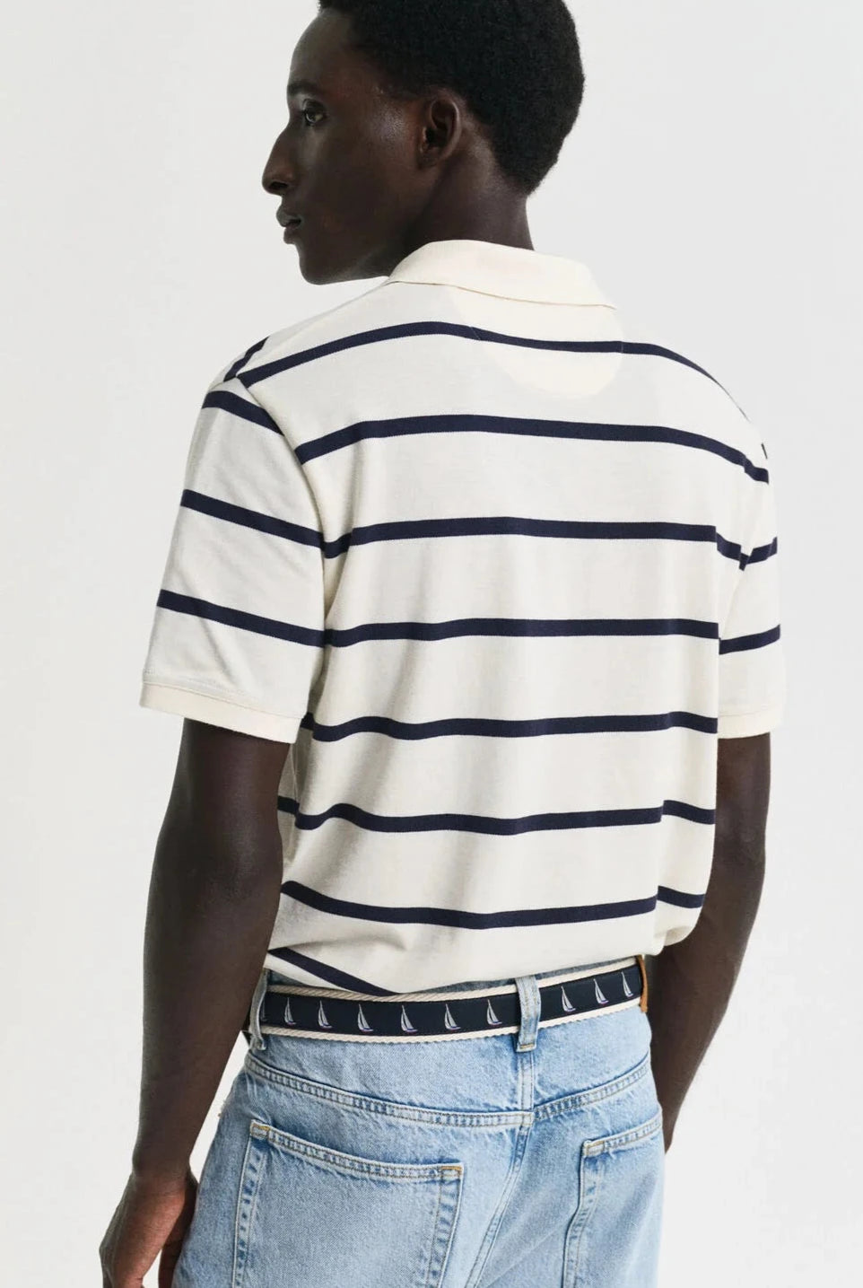GANT Striped Polo #Colour_Cream