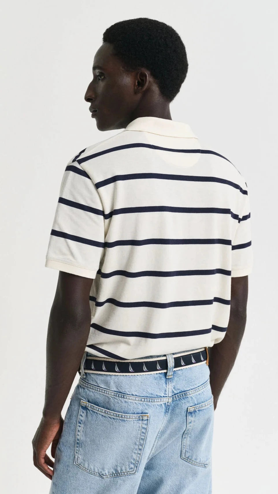 GANT Striped Polo #Colour_Cream