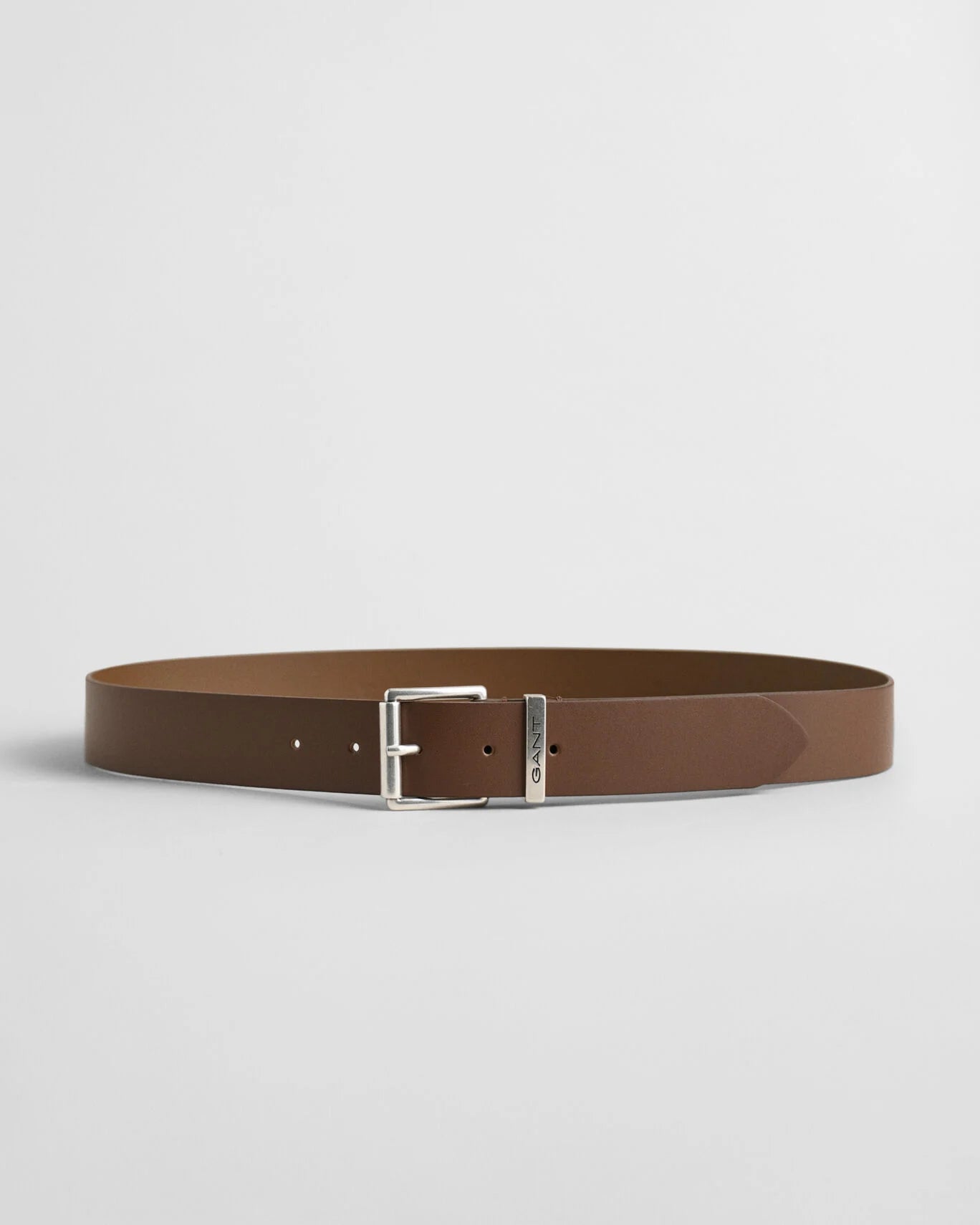 GANT Logo Leather Belt #Colour_Weathered Brown