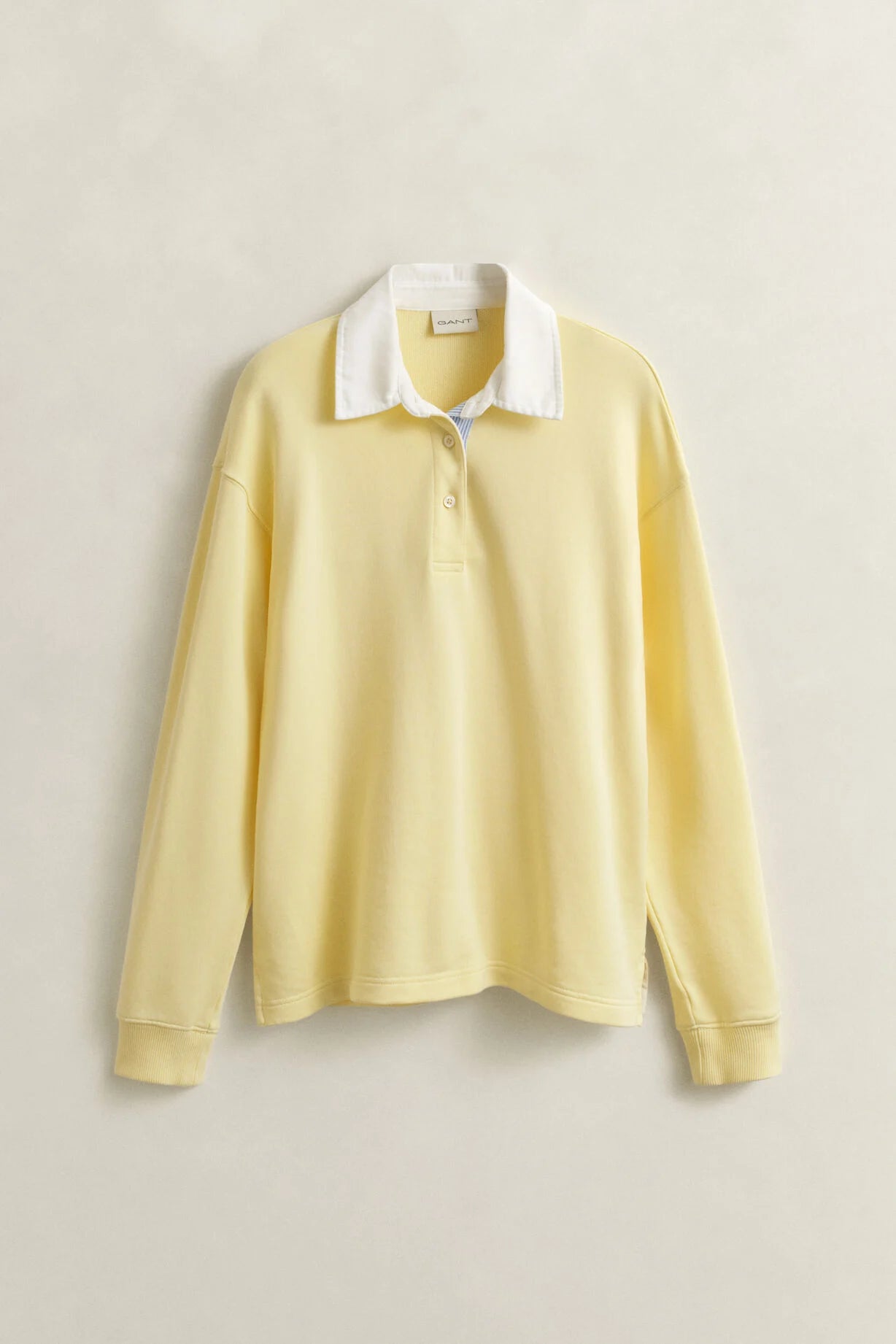 GANT Vanilla Yellow Rugger Sweatshirt #Colour_Vanilla Yellow