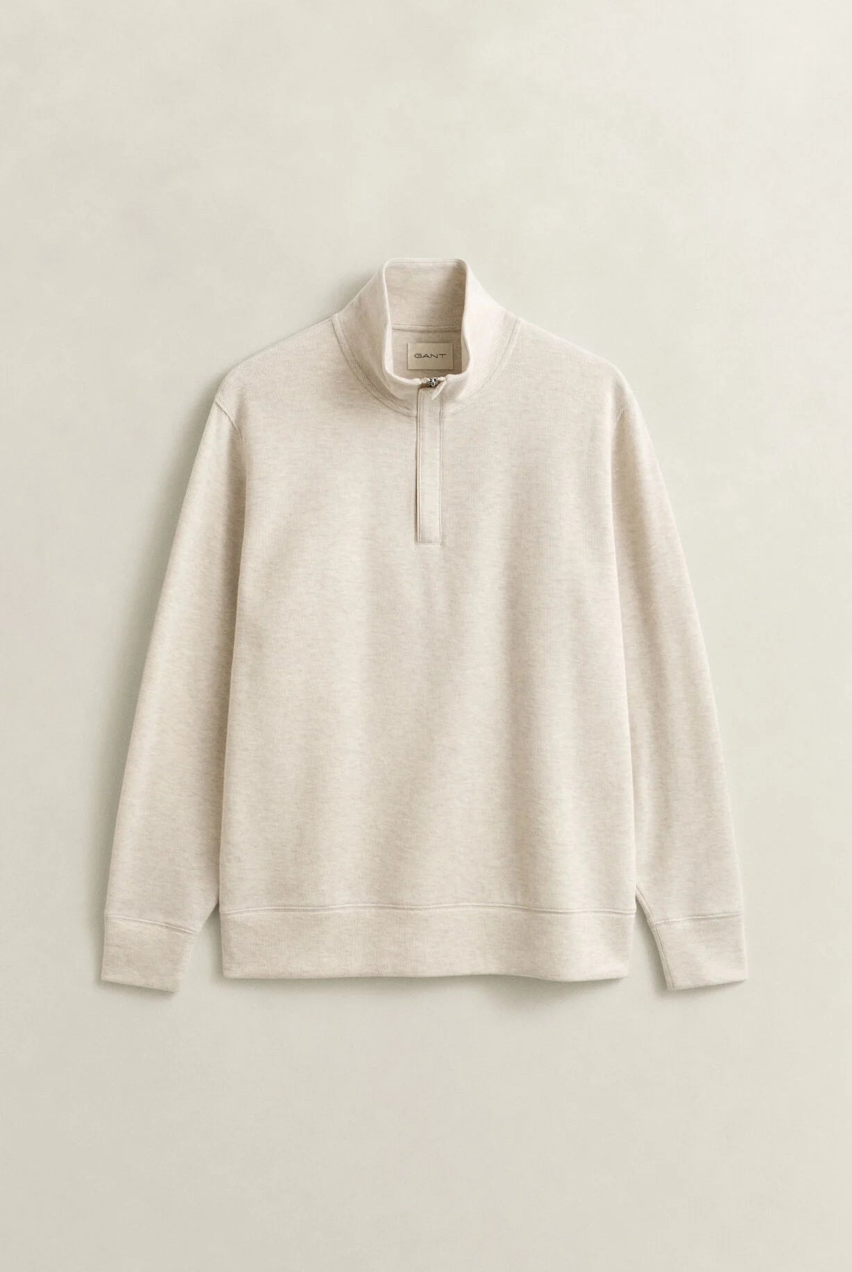 GANT Seed Melange Light Sacker Half Zip #Colour_Seed Melange