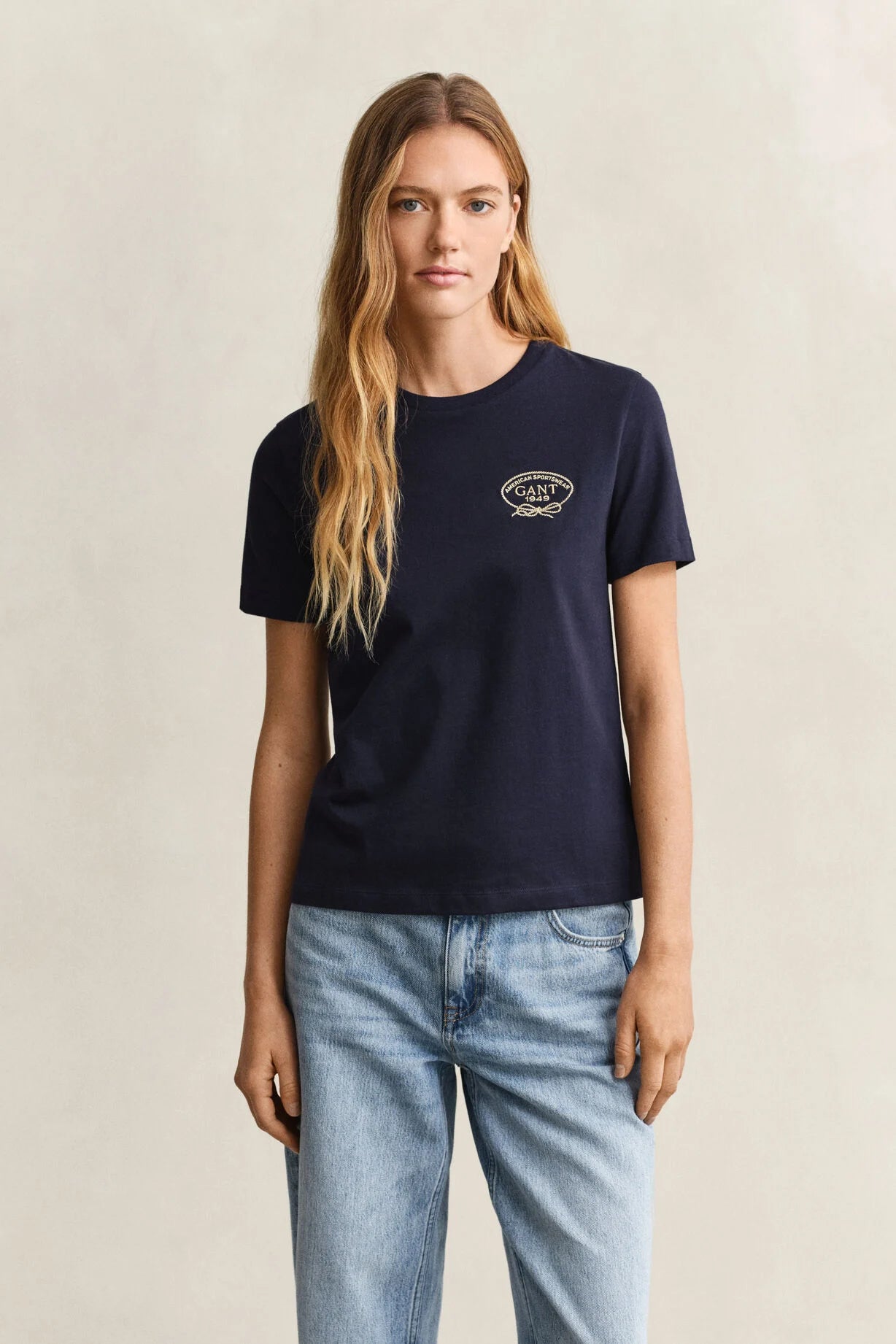 GANT Evening Blue Rope Graphic SS T-Shirt #Colour_Evening Blue
