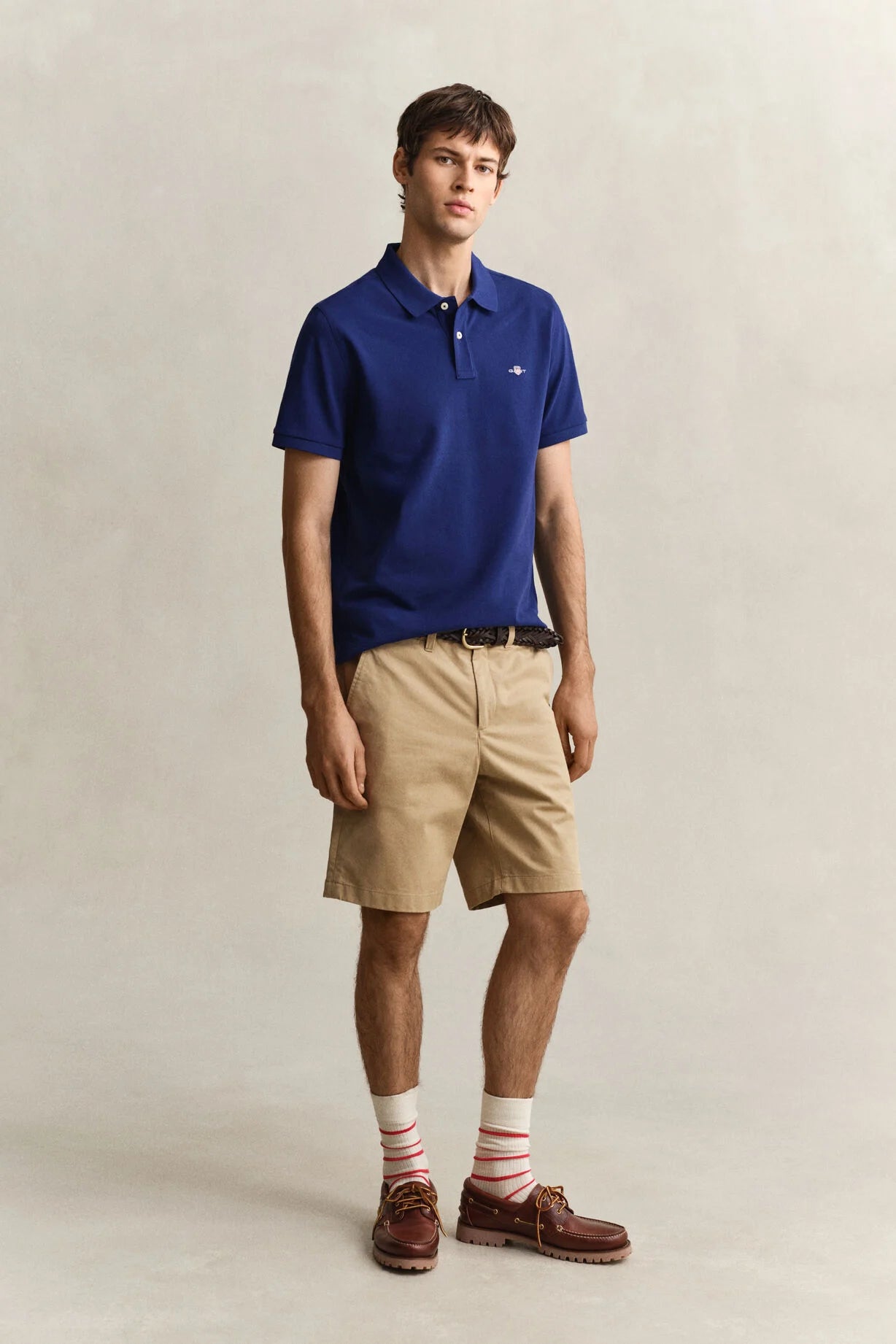 GANT Dark Khaki Reg Classic Chino Shorts #Colour_Dark Khaki