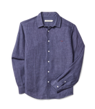 R.M. Williams Navy Newman Classic Linen Shirt #Colour_Navy