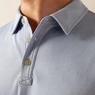 Ariat Pacific Blue Heather Shaldon Polo #Colour_Pacific Blue Heather
