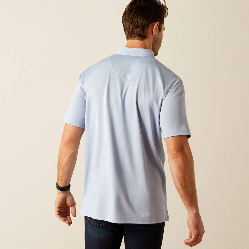 Ariat Pacific Blue Heather Shaldon Polo #Colour_Pacific Blue Heather