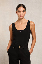 Holland Cooper Black Ruby Knitted Vest #Colour_Black