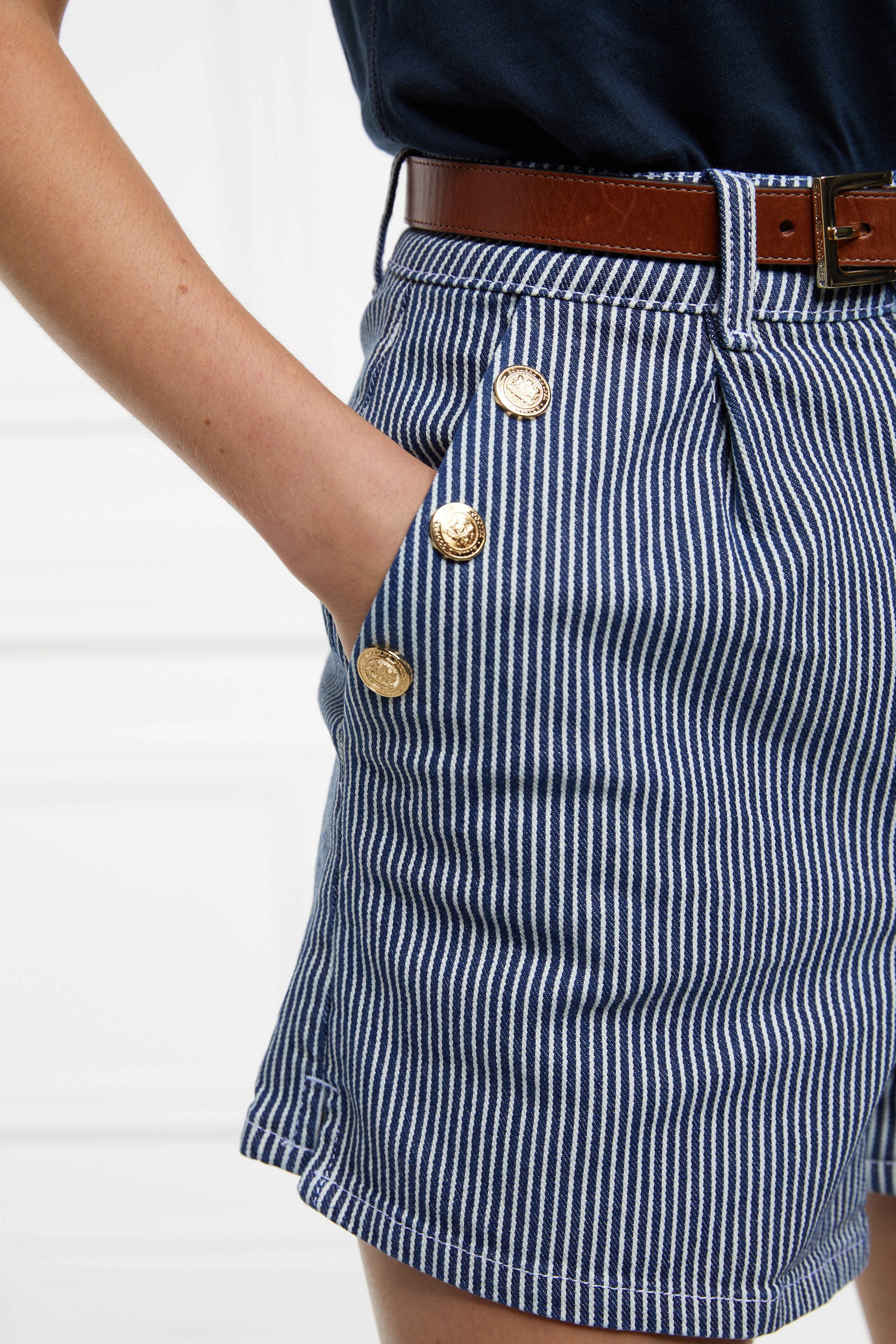 Holland Cooper Navy Stripe Amoria Short #Colour_Navy Stripe