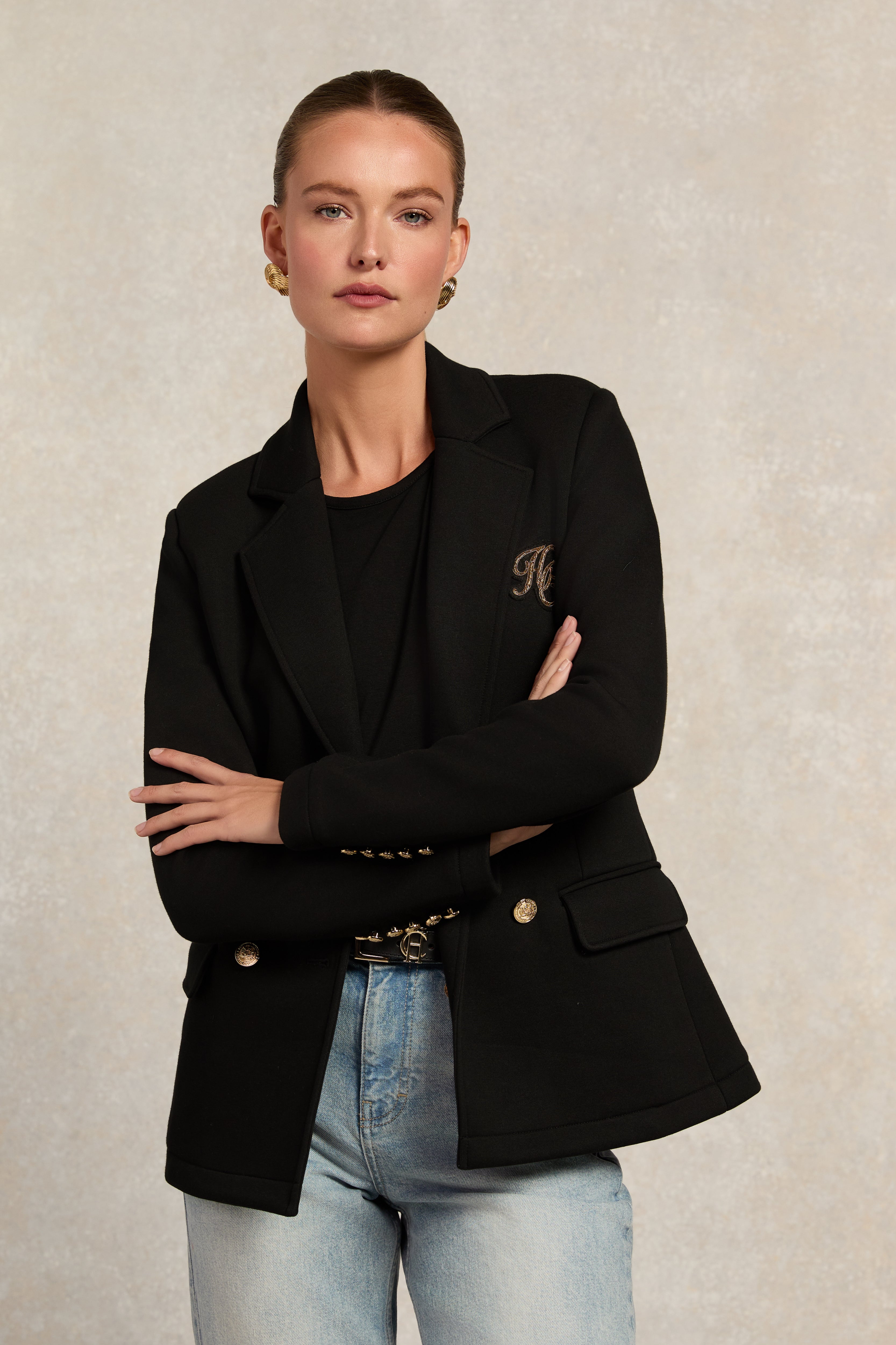 Relax Fit Crew Neck Tee -    black -  XL - View 80