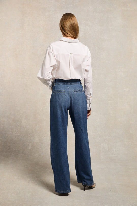 Holland Cooper White Eleanor Shirt #Colour_White