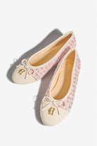 Holland Cooper Pink Sparkle Boucle Ballet Shoe Boucle #Colour_Pink Sparkle Boucle