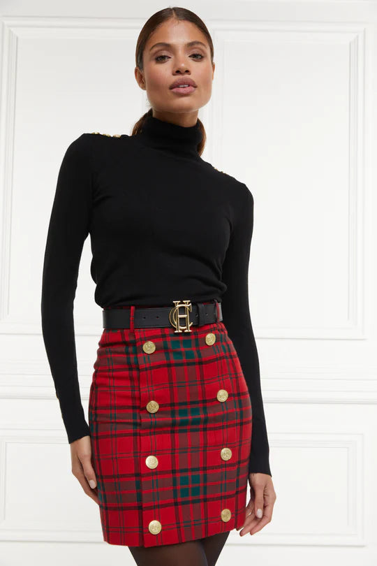 Holland Cooper Red Tartan Knightsbridge Skirt Tartan-OUTLET #Colour_Red Tartan