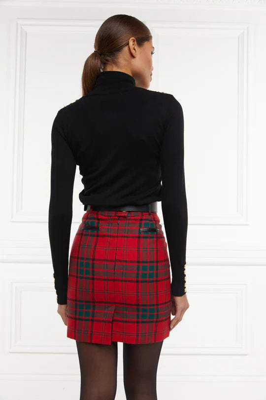Holland Cooper Red Tartan Knightsbridge Skirt Tartan-OUTLET #Colour_Red Tartan