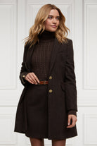 Regency Skirt -   chocolate herringbone -  UK8 - View 102