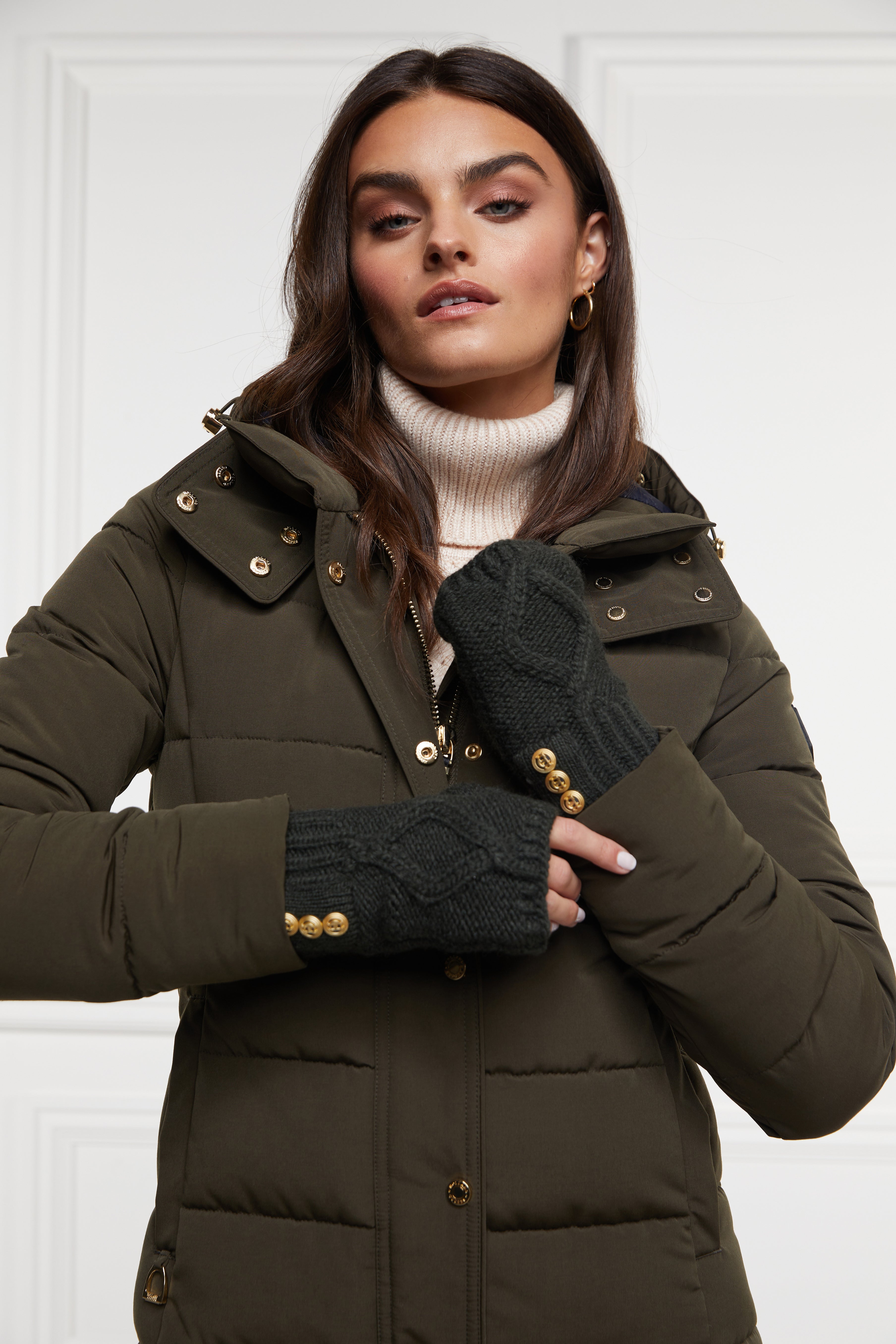 Cortina Fingerless Gloves -   fern green - View 5