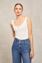 Holland Cooper White Ruby Knitted Vest #Colour_White
