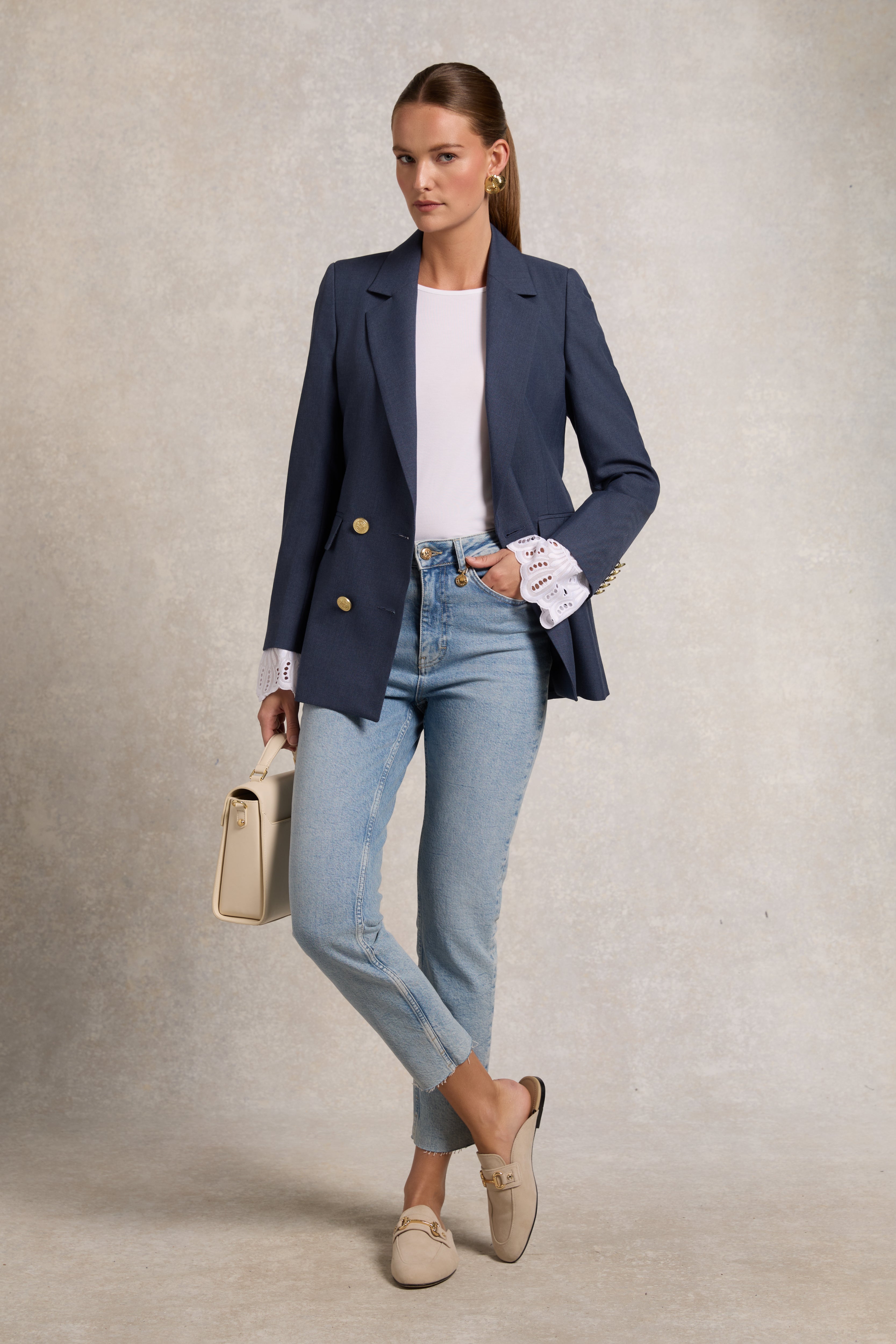 High Rise Slim Jean -   vintage denim -  UK8 - View 120