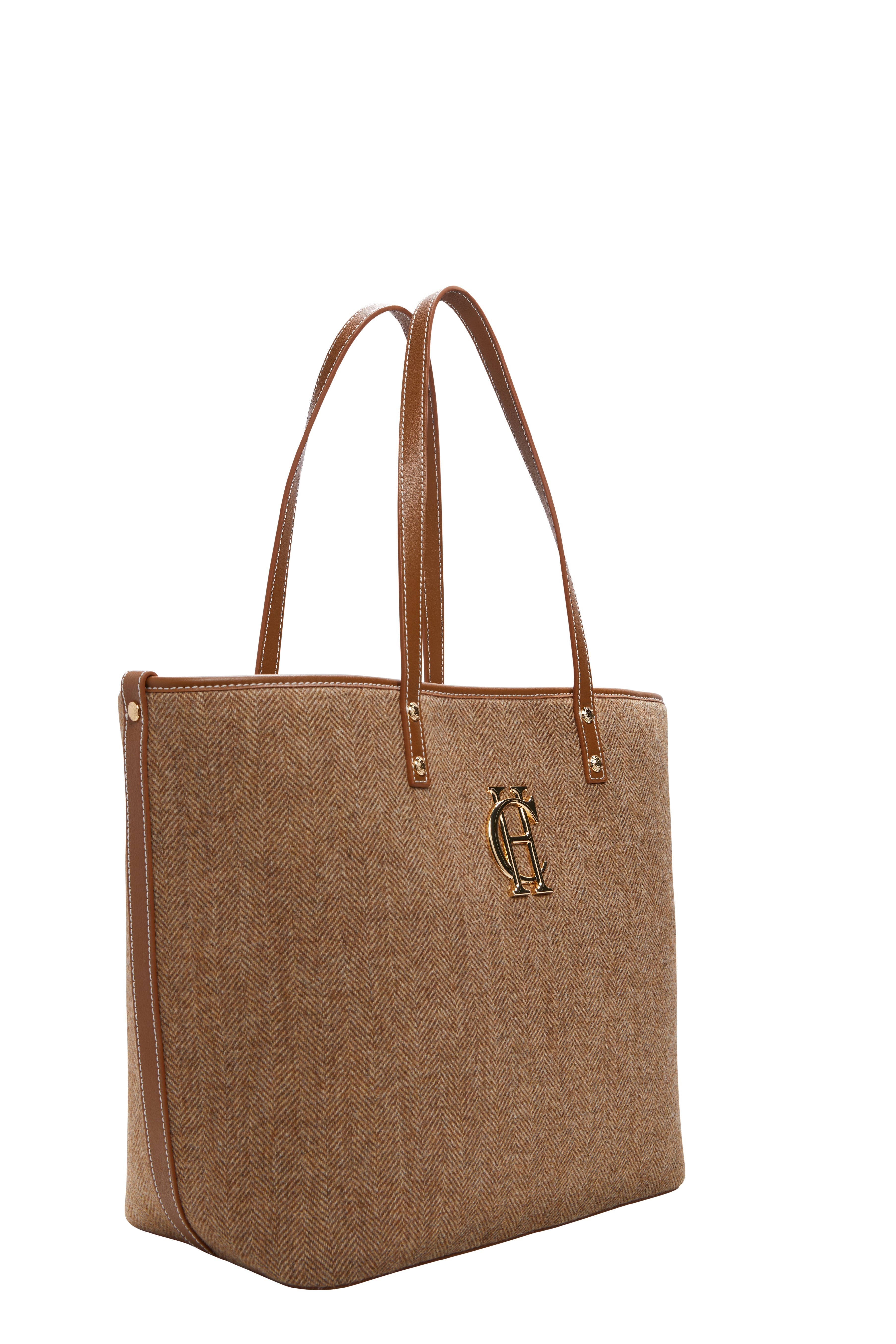 Kensington Tote Bag -   tan herringbone - View 4