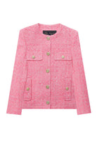 Holland Cooper Pink Pop Boucle Chelsea Jacket Boucle #Colour_Pink Pop Boucle