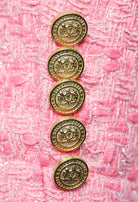 Holland Cooper Pink Pop Boucle Chelsea Jacket Boucle #Colour_Pink Pop Boucle