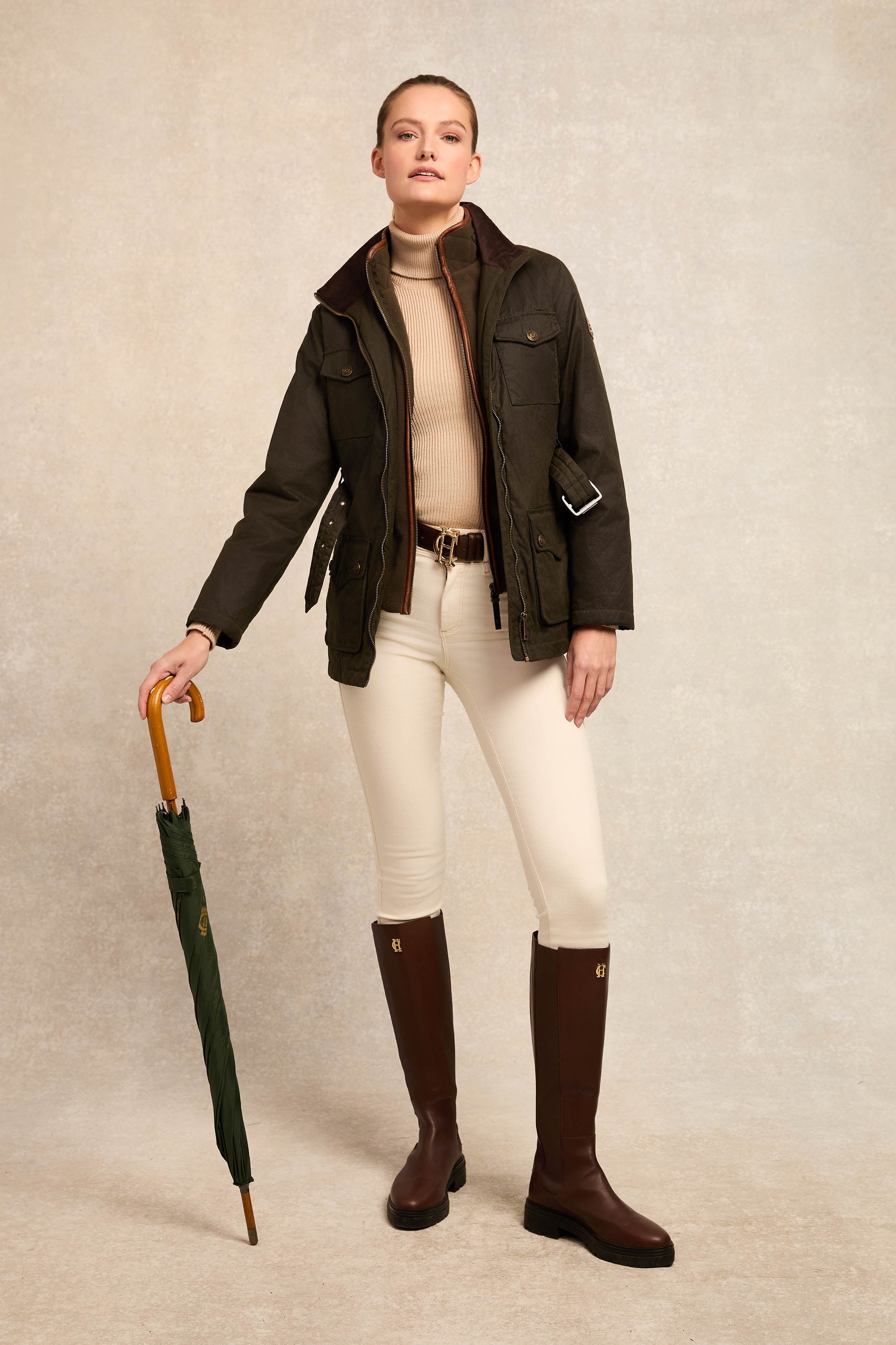 Belted Waxed Jacket - Gallery Image 60