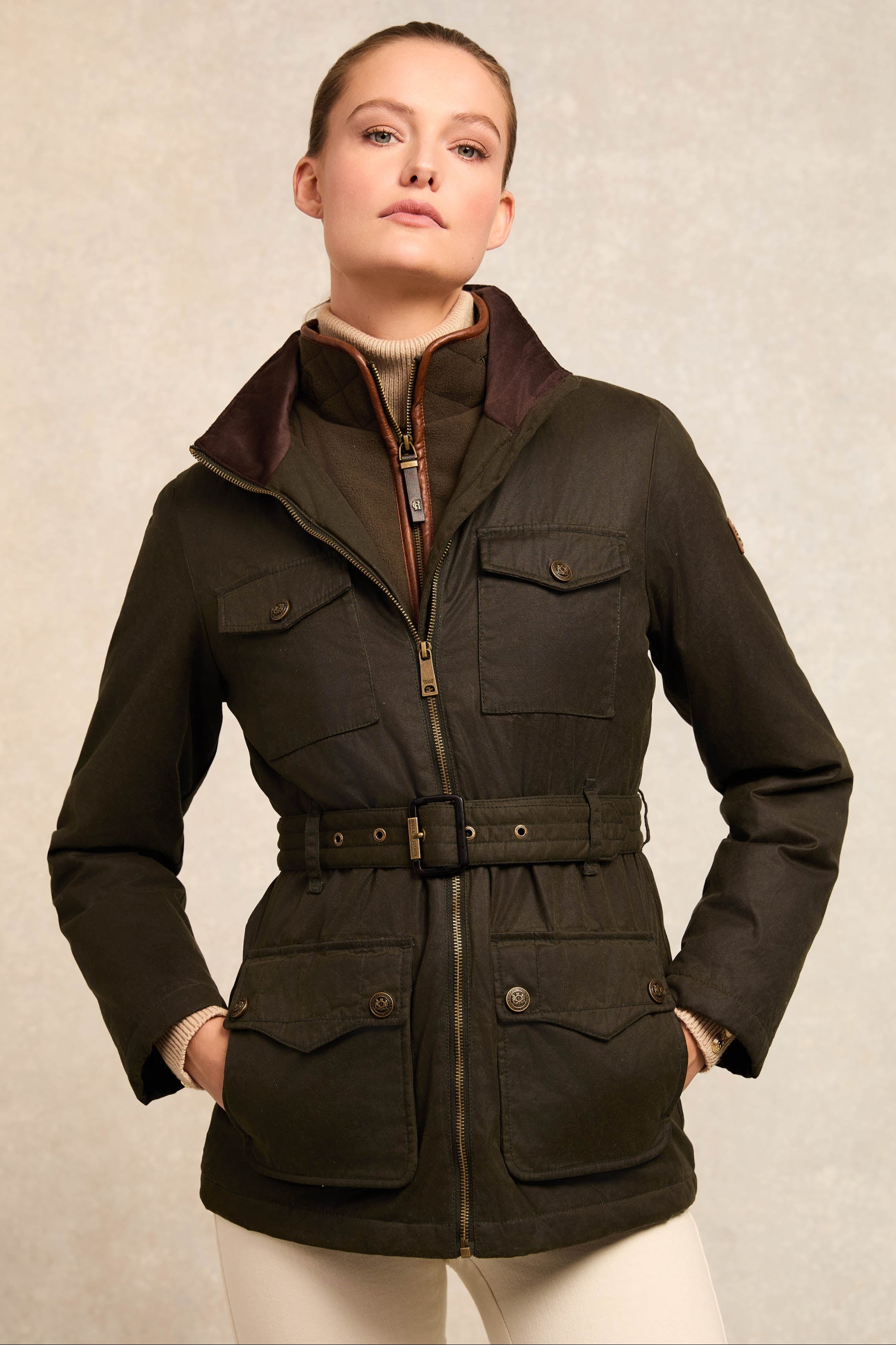 Belted Waxed Jacket - Gallery Image 56