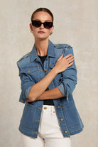 Holland Cooper Denim Artillery Jacket #Colour_Denim