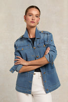 Holland Cooper Denim Artillery Jacket #Colour_Denim